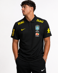 CAMISA POLO SELEÇÃO BRASILEIRA PRETA